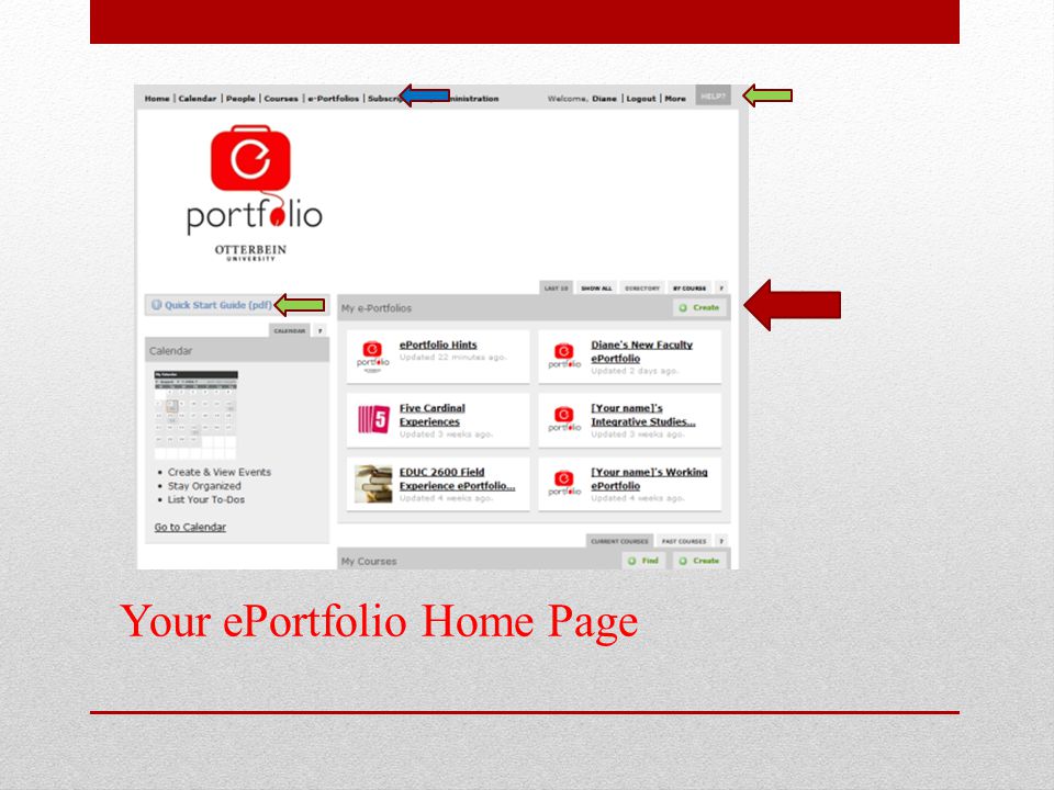 Your ePortfolio Home Page