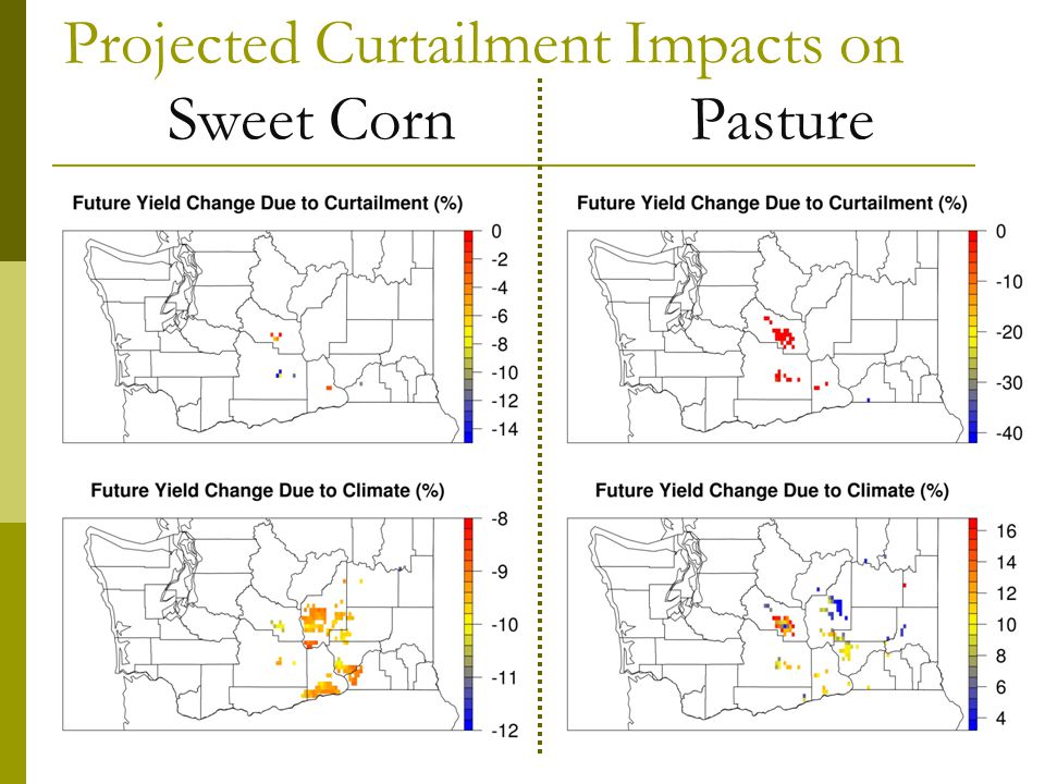 Projected Curtailment Impacts on Sweet CornPasture