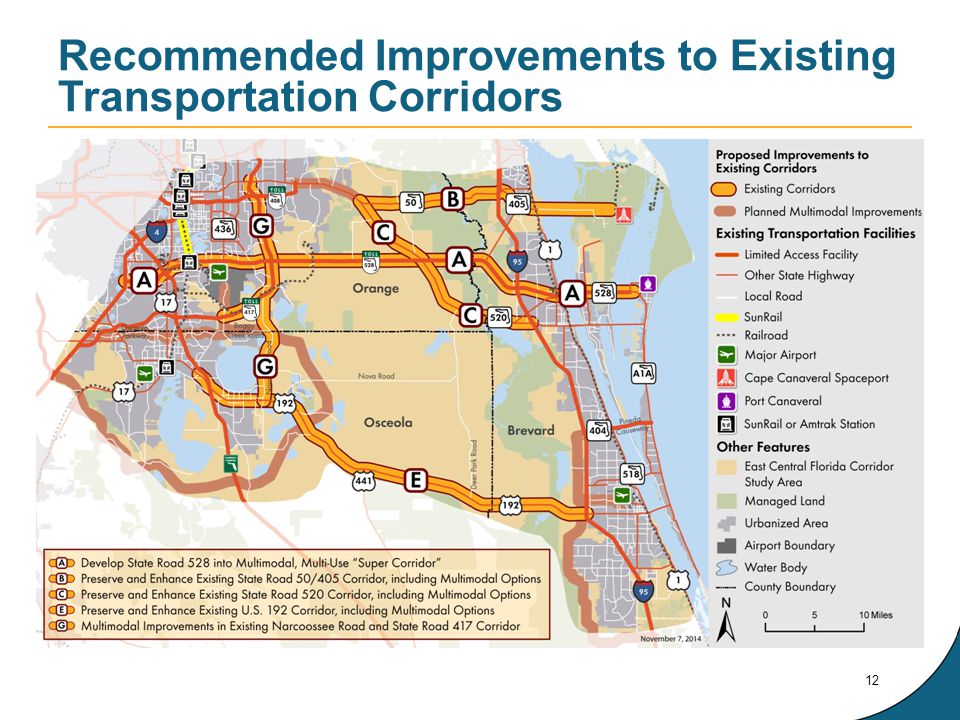 Recommended Improvements to Existing Transportation Corridors 12