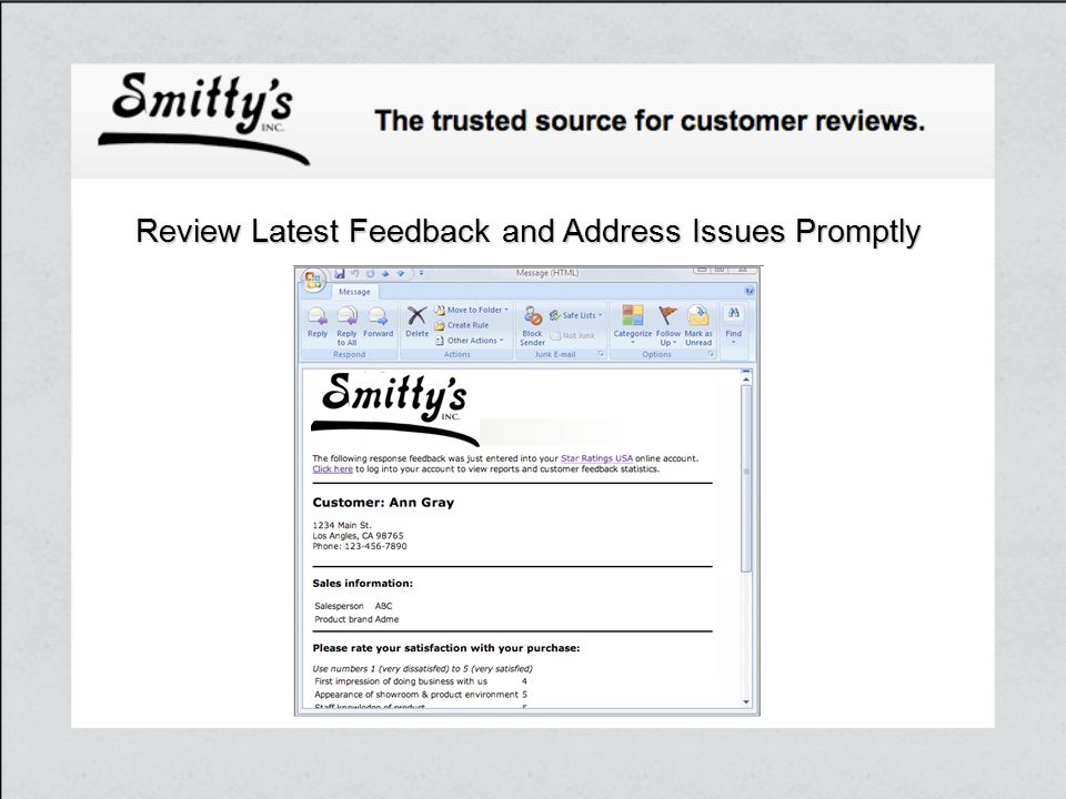 Review Latest Feedback and Address Issues Promptly