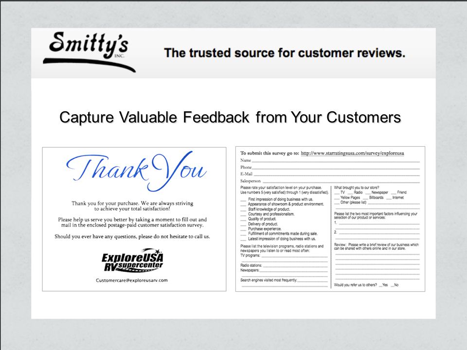 Capture Valuable Feedback from Your Customers