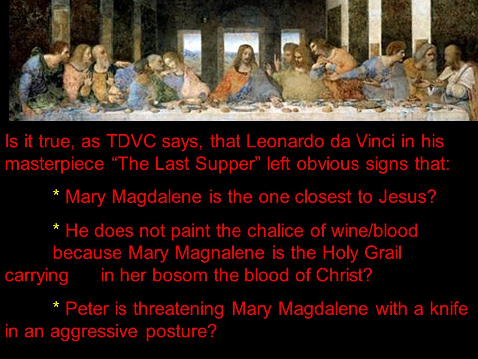 The Last Supper Da Vinci Mary Magdalene