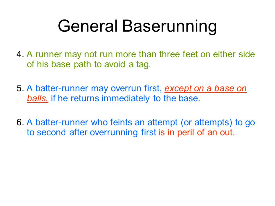 General Baserunning 4.