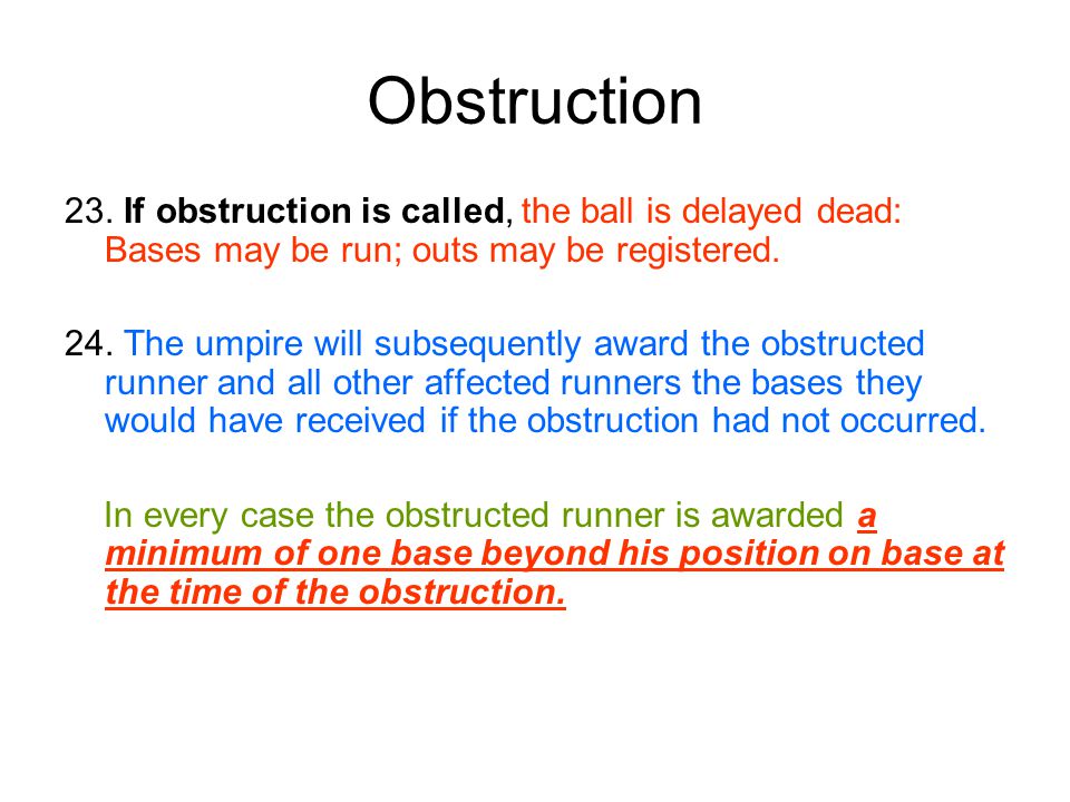 Obstruction 23.