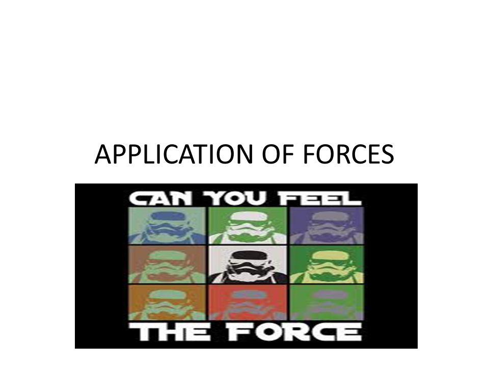 APPLICATION OF FORCES