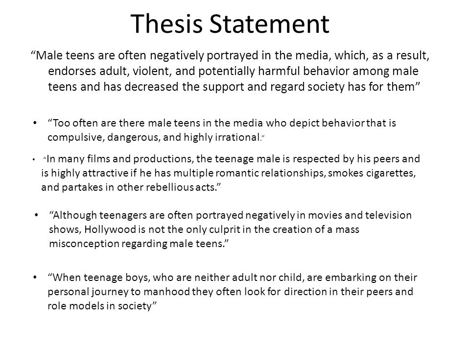 thesis statement on television violence