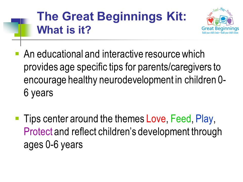 The Great Beginnings Kit: What is it.