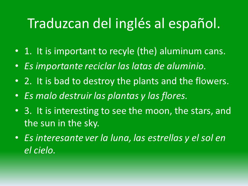 Juego de traducción en filas Lección 13 La Naturaleza (15 ejemplos) - ppt  download
