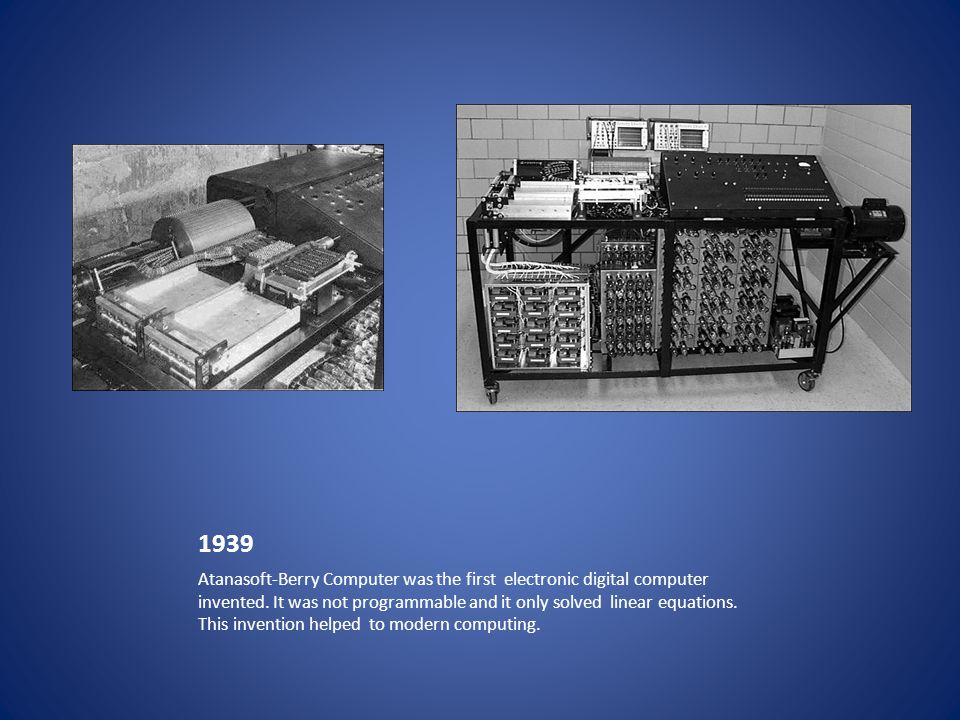 When Was The First Electronic Digital Computer Invented