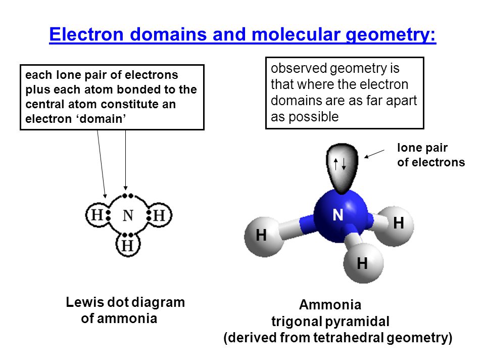 Electron domains and molecular geometry