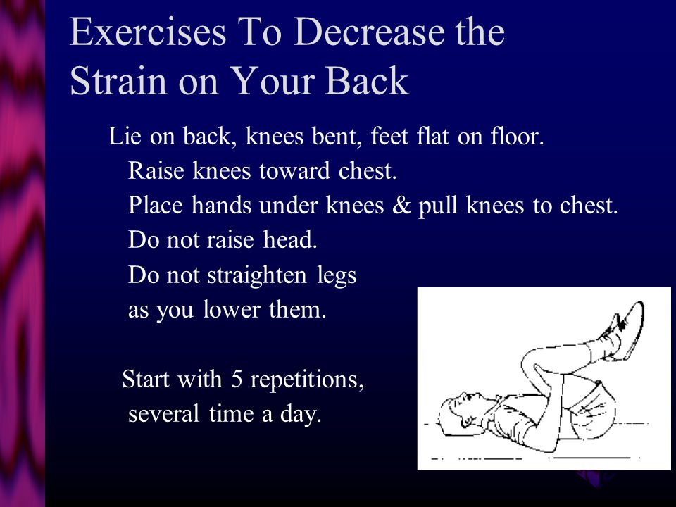 Exercises To Help Your Back Back leg swing to strengthen hip and back muscles....