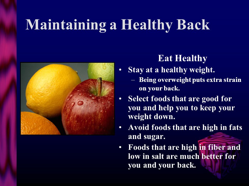 Maintaining a Healthy Back Exercise IS good for your back!