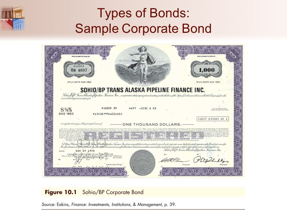 Types of Bonds: Sample Corporate Bond