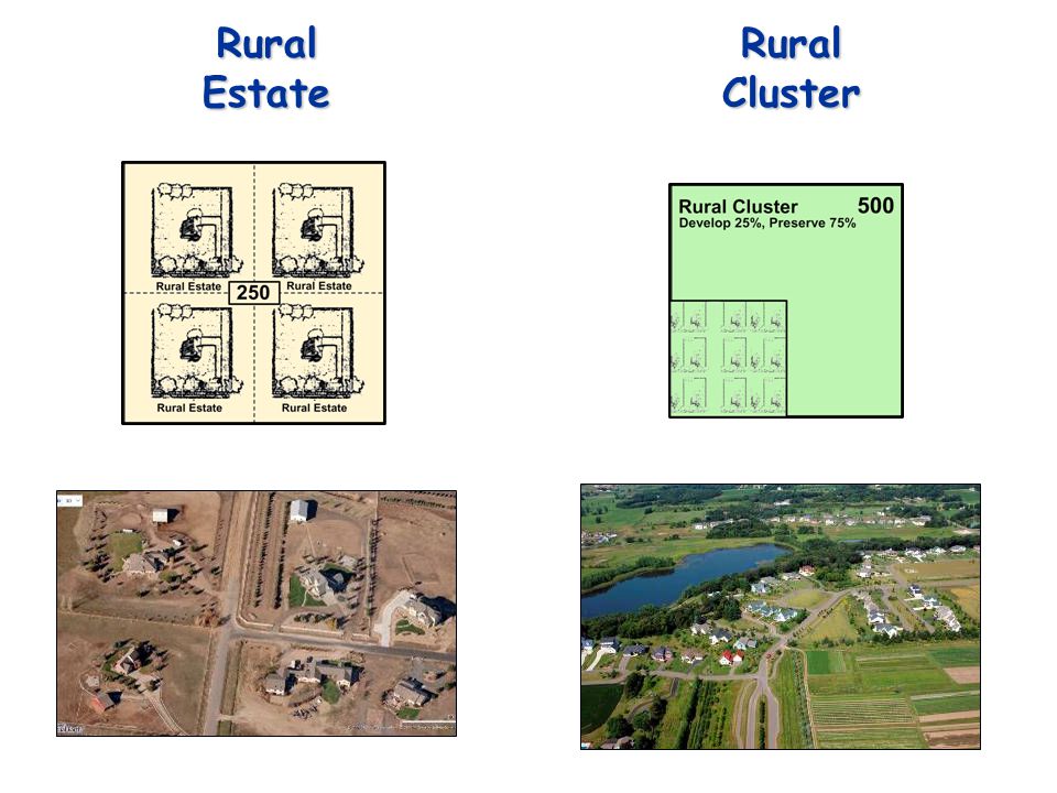Rural Estate DU per Acre: 1/5 Employment per Acre: N/A Rural Cluster DU per Acre: 1/5 Employment per Acre: N/A