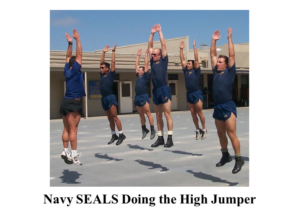 Navy SEALS Doing the High Jumper