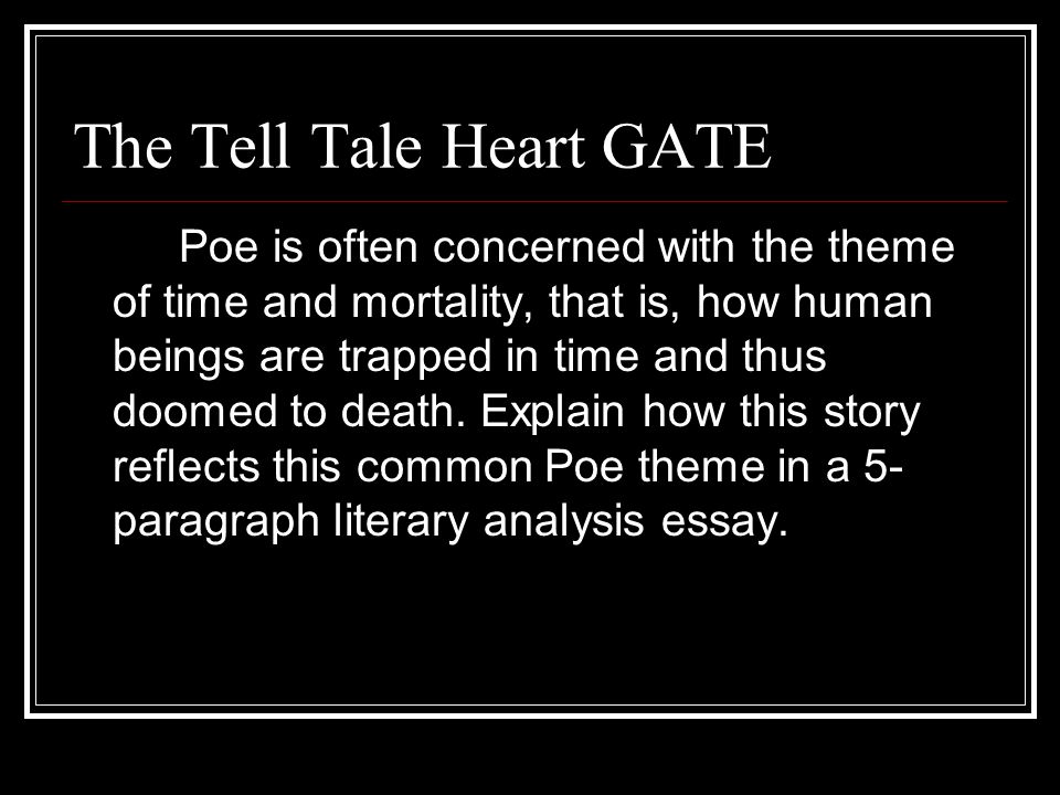 the tell tale heart analysis essay