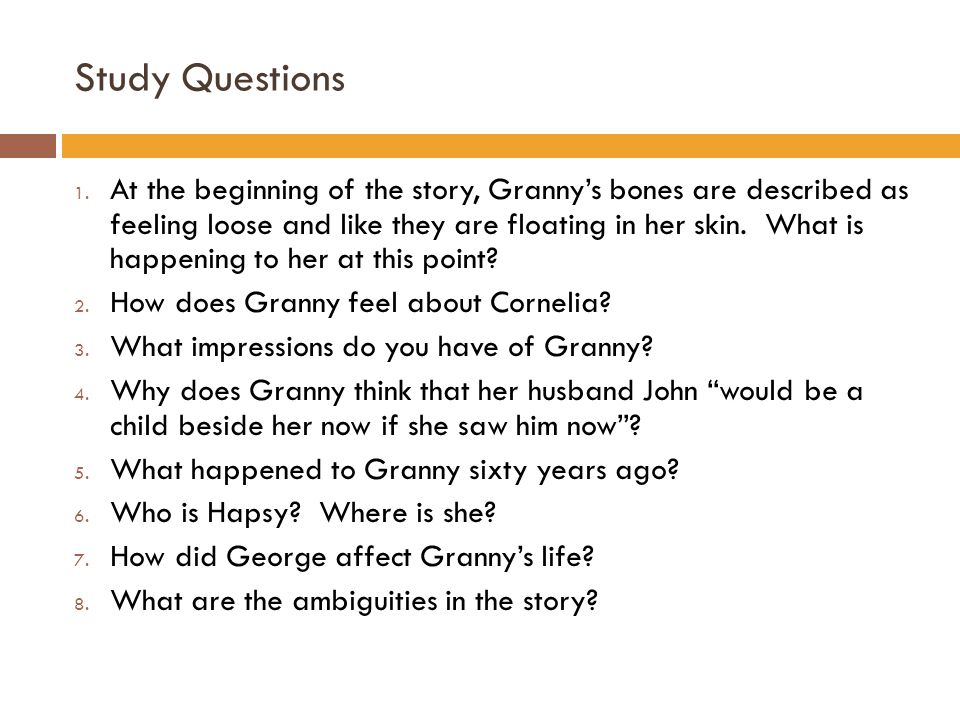 Study Questions 1.