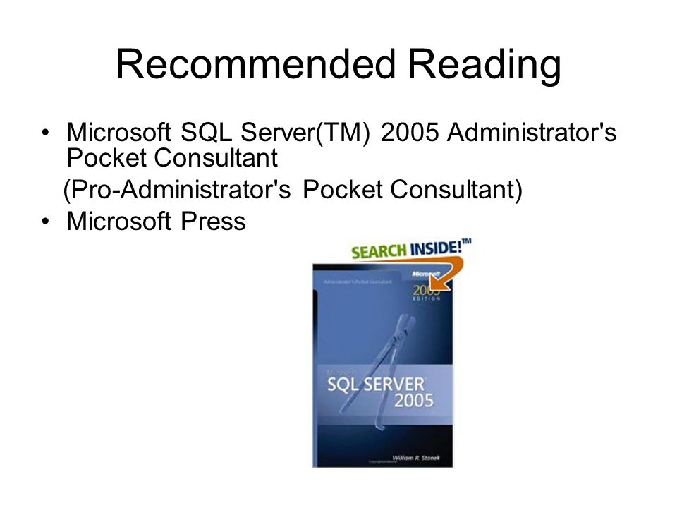 Microsoft SQL Server 2008 Administrators Pocket Consultant