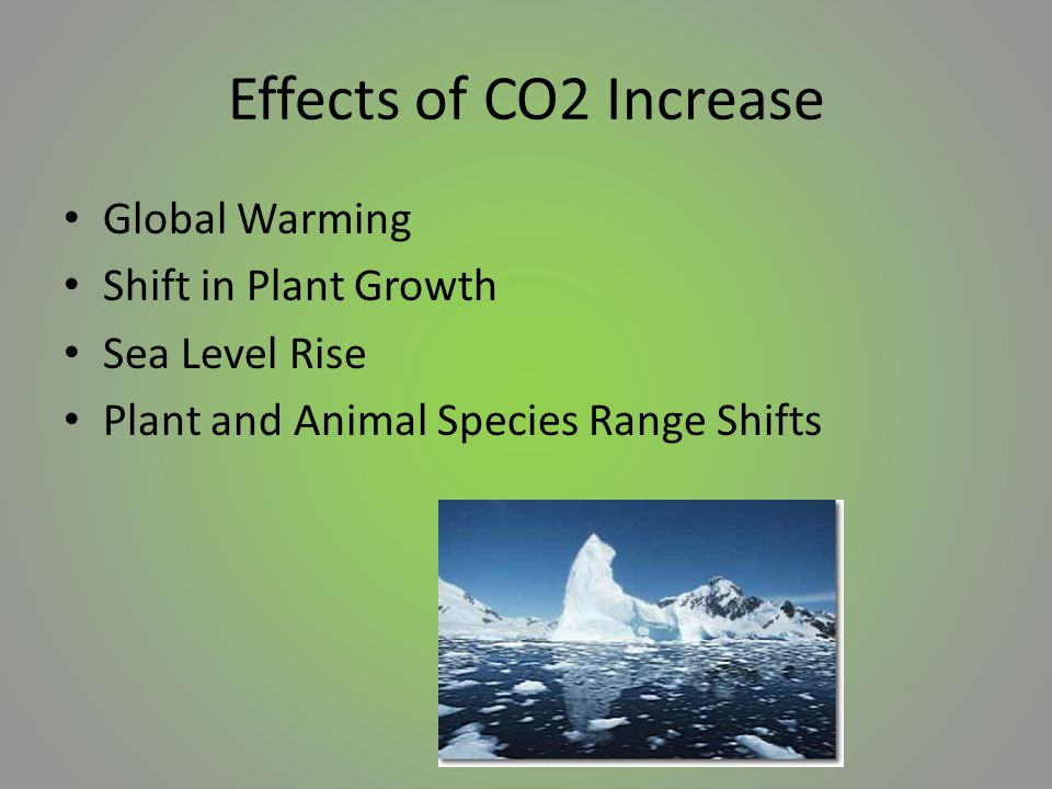 Effects of CO2 Increase Global Warming Shift in Plant Growth Sea Level Rise Plant and Animal Species Range Shifts