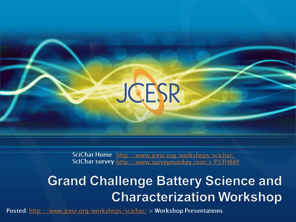 SciChar Home ScIChar survey Posted:   > Workshop Presentationshttp://