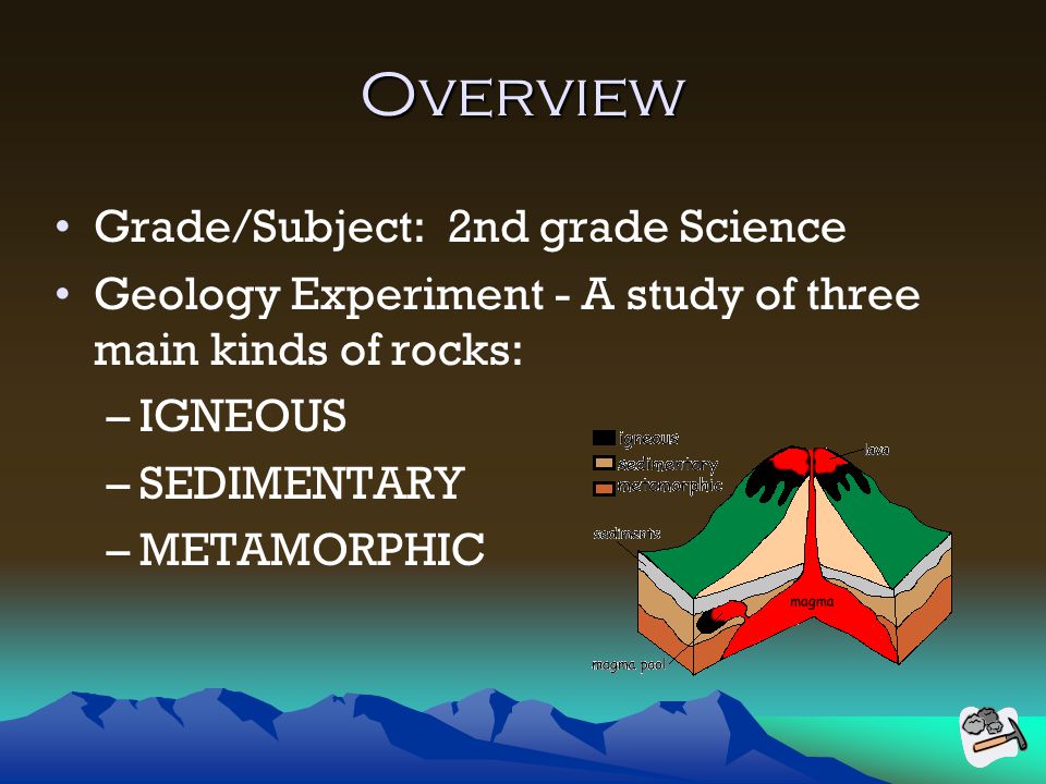 Rock Menu Teachers Introduction Types of Rocks Student Roles Task and Process Answer Form Resource List Quizzes Rock Candy Activity Rock Zone Evaluation Conclusion