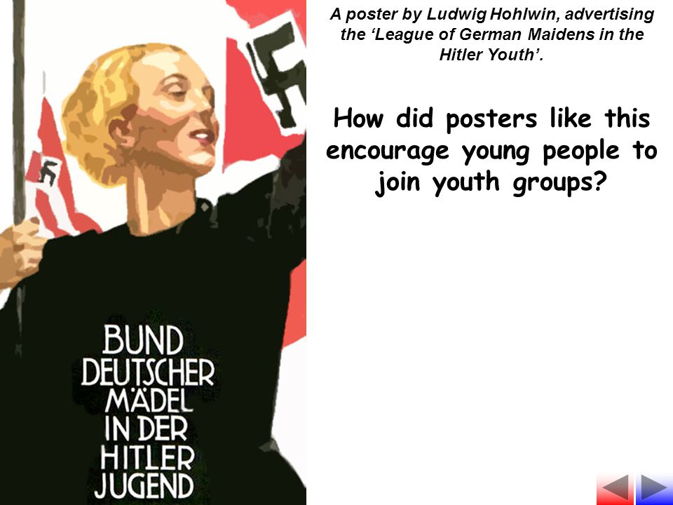 How did posters like this encourage young people to join youth groups.
