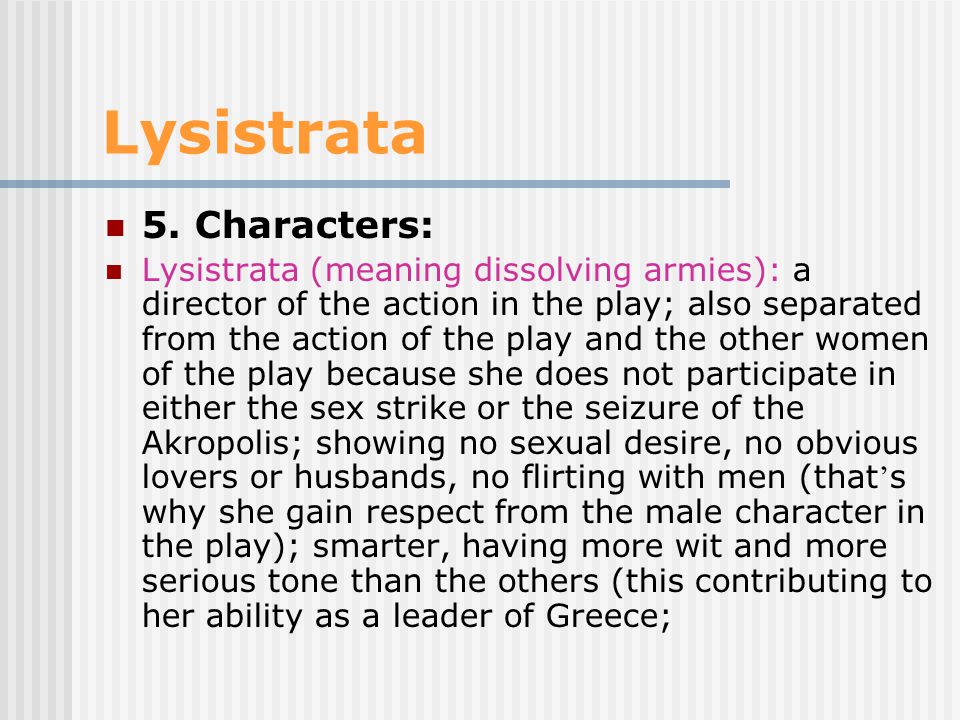 lysistrata character list