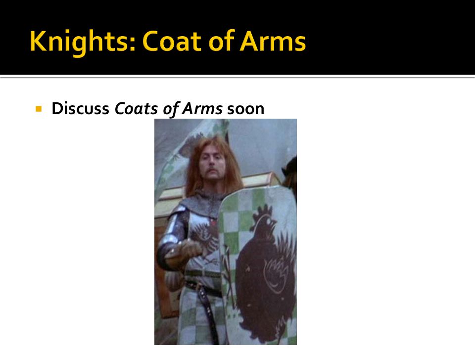  Discuss Coats of Arms soon