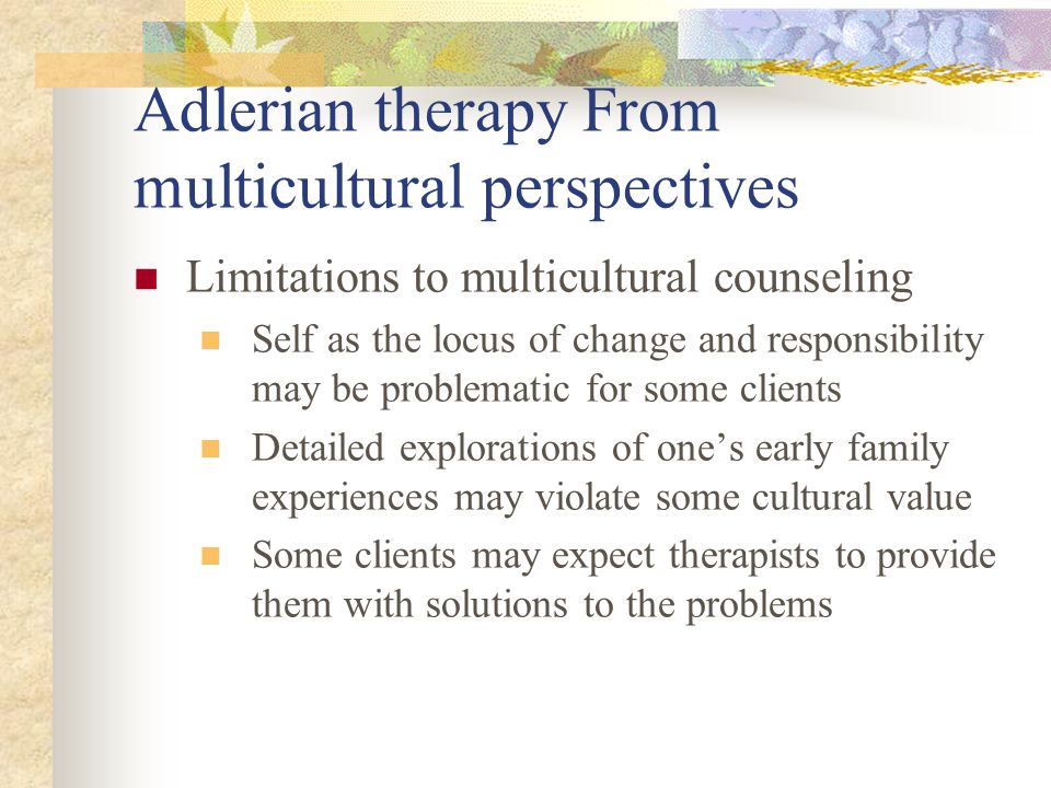 strengths and weaknesses of adlerian therapy