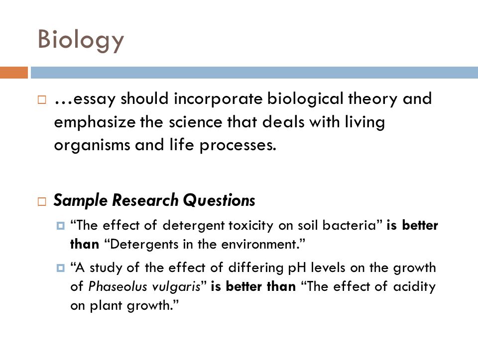 biology ee topics