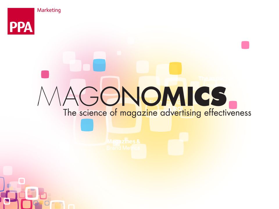 Magazines & Brand Metrics The impact of investment Econometrics & ROI