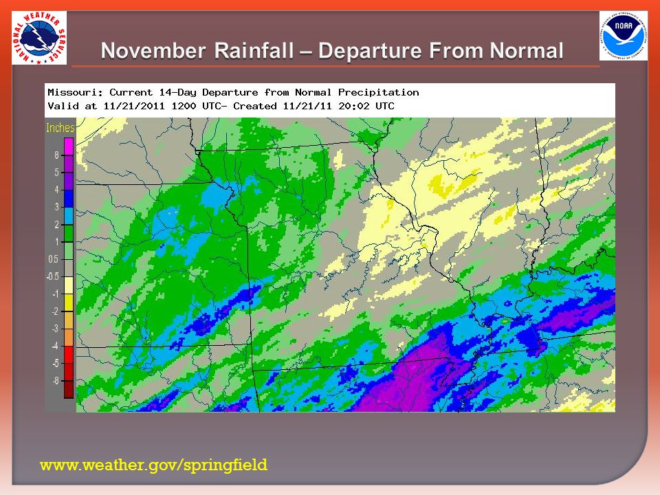 November Rainfall – Departure From Normal