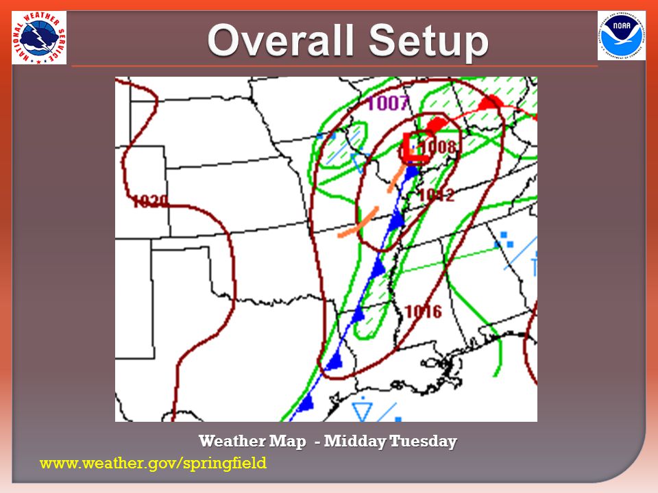 Overall Setup   Weather Map - Midday Tuesday