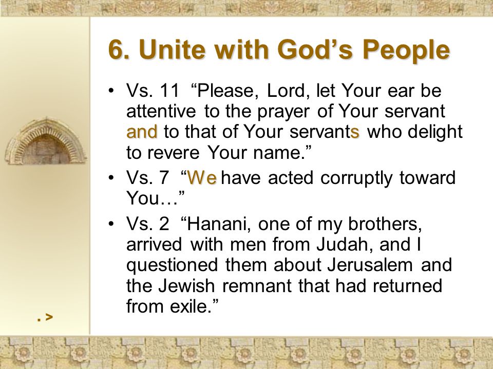 6. Unite with God’s People andsVs.
