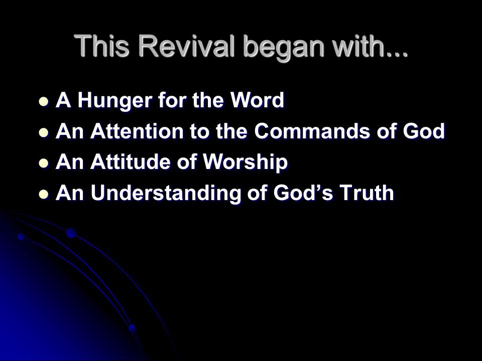 This Revival began with...