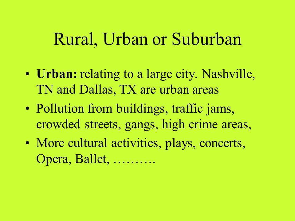 Rural, Urban or Suburban Which community type is most responsible for products such as vegetables and fruits.