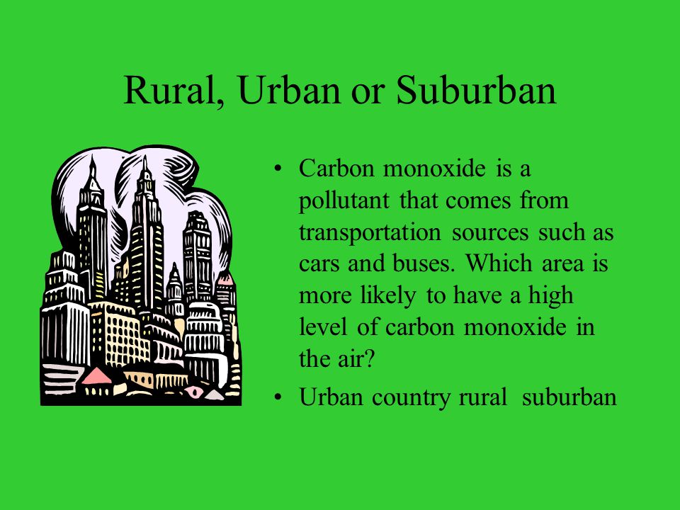 Rural, Urban or Suburban These areas feature scattered commercial businesses and residential parts.