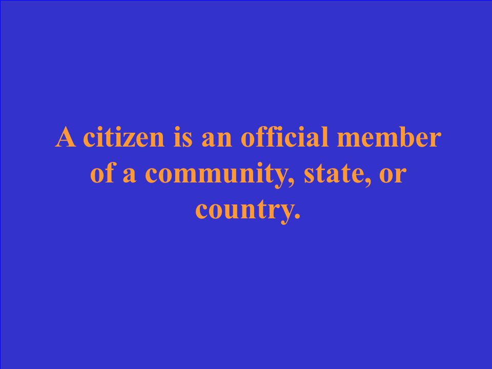 What is a citizen