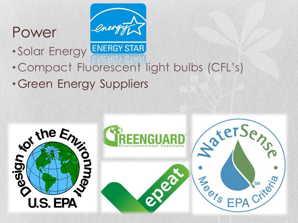 Power Solar Energy Compact Fluorescent light bulbs (CFL’s) Green Energy Suppliers