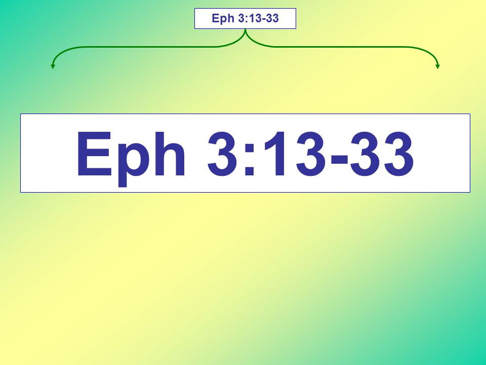 Eph 3:13-33