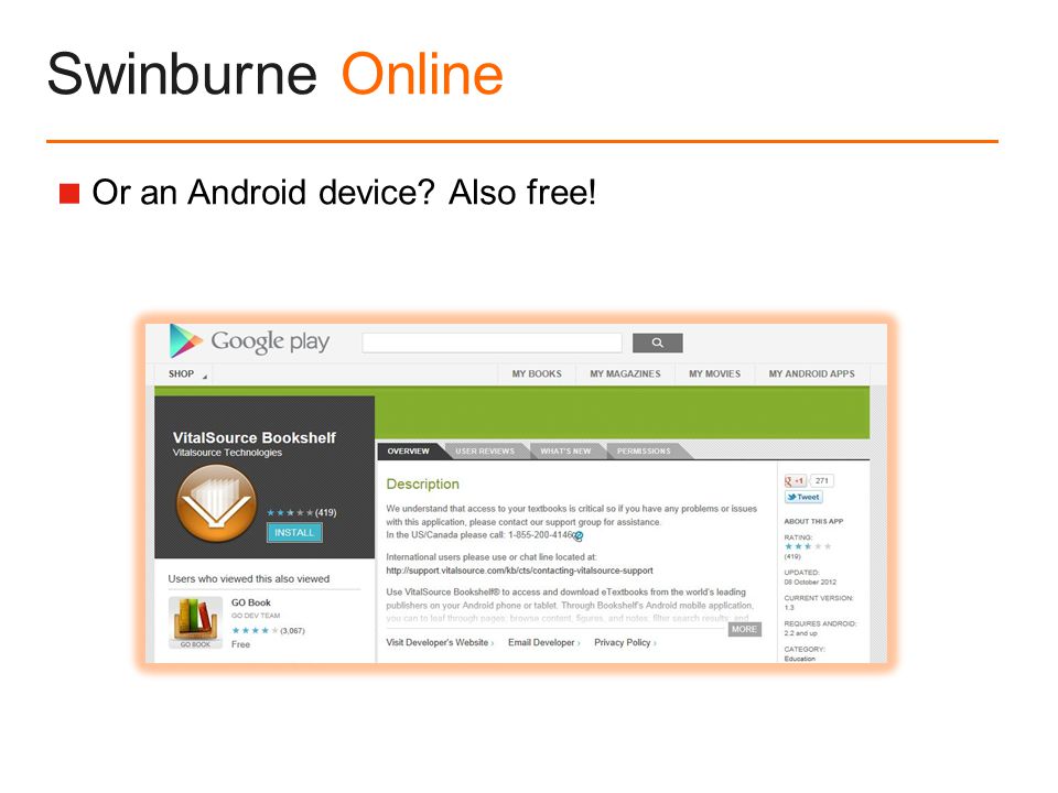 Swinburne Online  Or an Android device Also free!