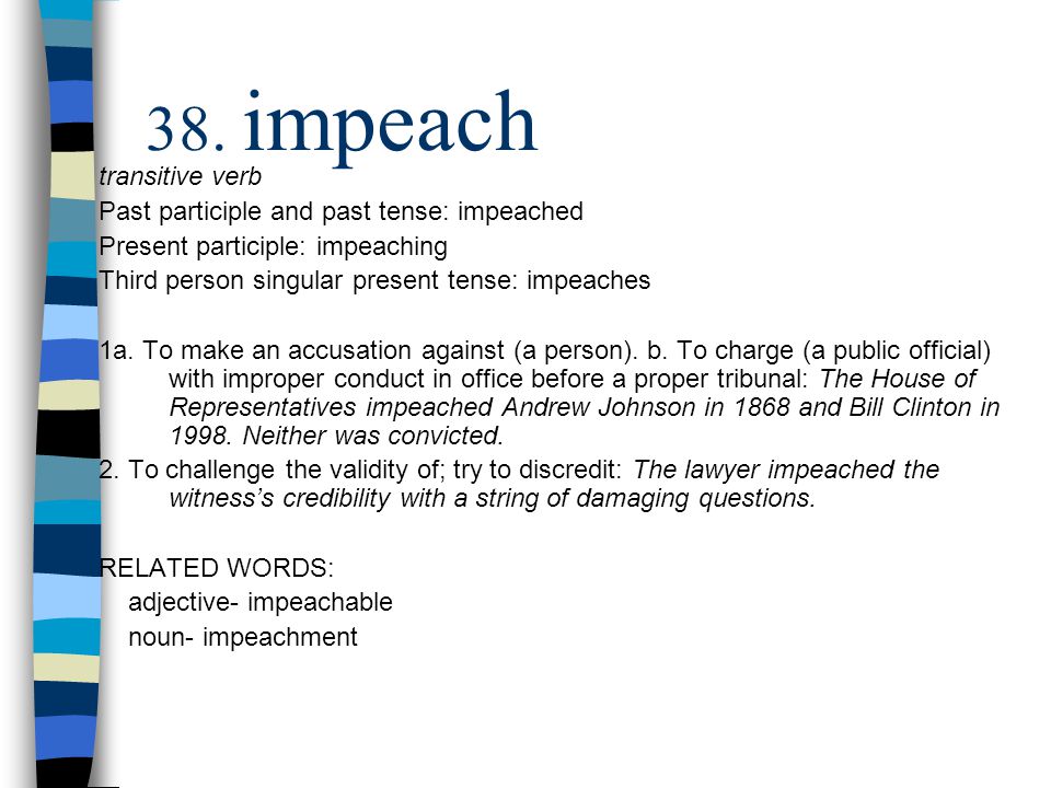 what does it mean to impeach a president impeachment definition us history