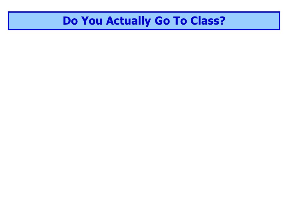 Do You Actually Go To Class