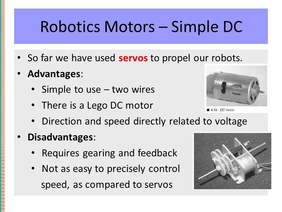 PHY 235 Robotics Workshop Day 6 DC Motors, H-Bridge Board, Simple Lego/Boe  Bot. - ppt download