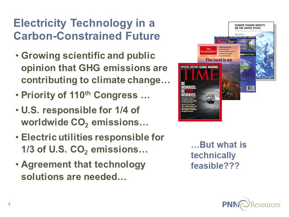 4 Electricity Technology in a Carbon-Constrained Future …But what is technically feasible .