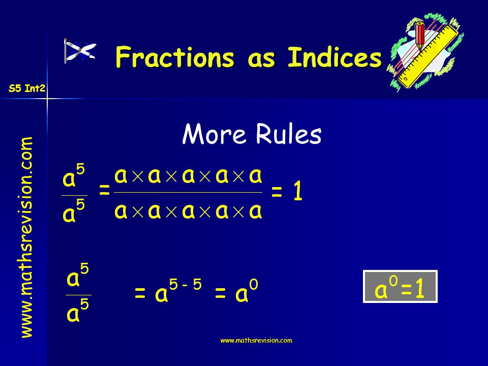 More Rules Fractions as Indices S5 Int2