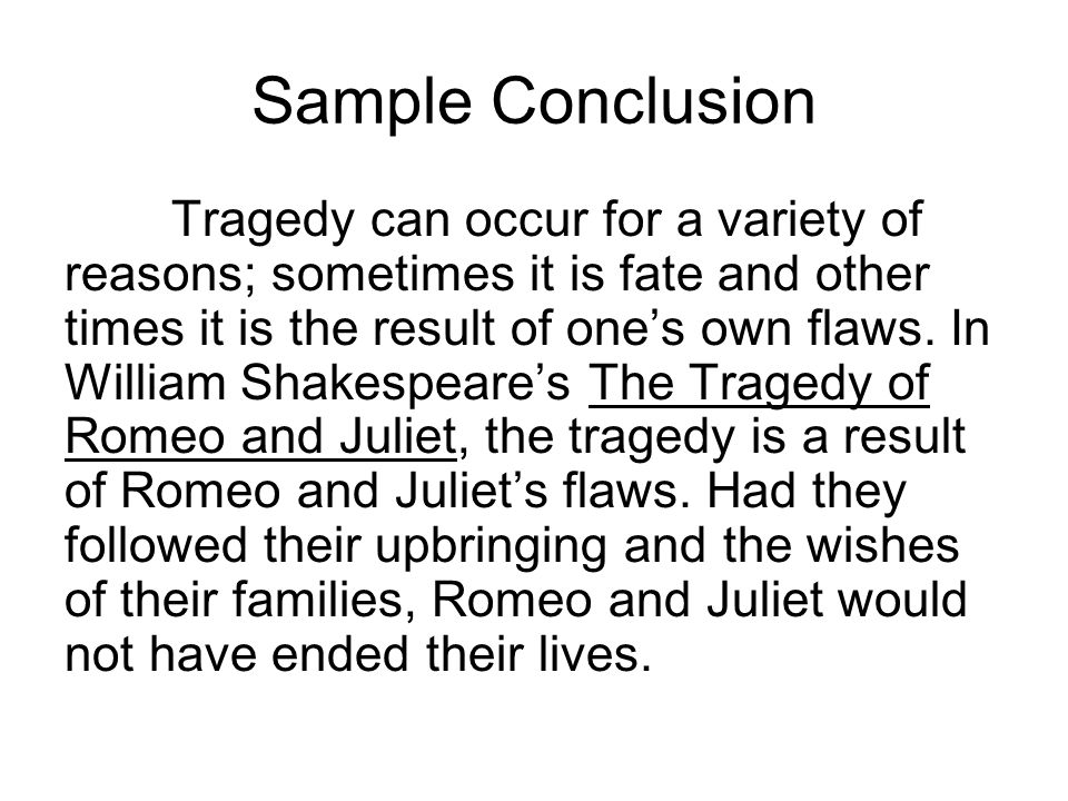 romeo and juliet conclusion paragraph