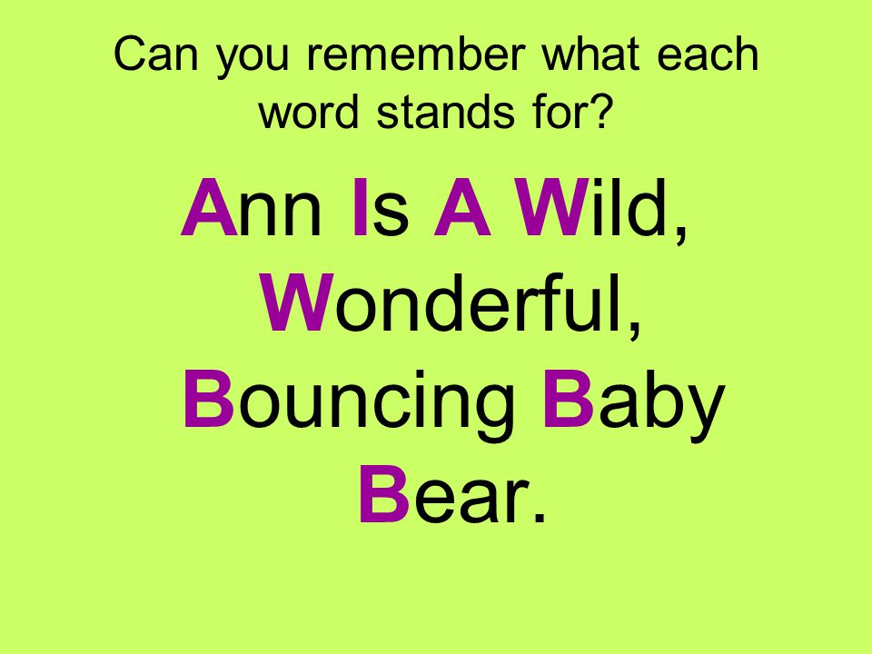 Common Linking Verbs The most common linking verbs can be memorized using the following mnemonic: Ann Is A Wild, Wonderful, Bouncing Baby Bear.