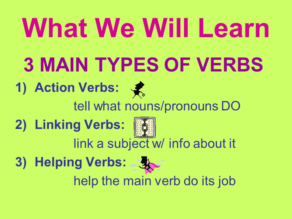 Can You Find the Verb. Find the word that tells you the action in the following sentences.