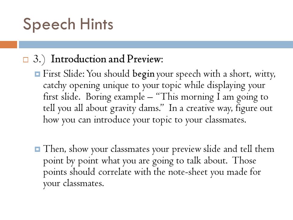 catchy ways to start a speech
